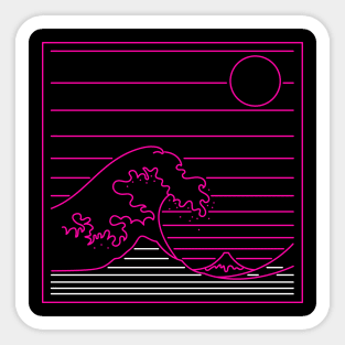 Great Wave Off The Retro Ages Sticker